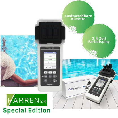 Poollab 2.0 Special Edition Elektronische zwembadtester (fotometer) | zwembadwatertester | 170 testtabletten voor chloor | pH-waarde | fenolrood | accessoires voor