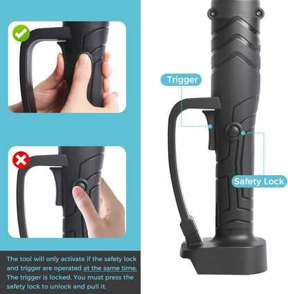 Bostar Elektrische tuinschaar, 40 mm, met telescoopstang met 2 x 2000 mAh batterijen, 2-in-1 set, elektrisch, voor het snoeien van bomen, erf