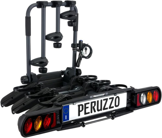 Peruzzo Pure Instinct Tow Ball Fietsdrager, Houtskoolgrijs, 3 Fietsen