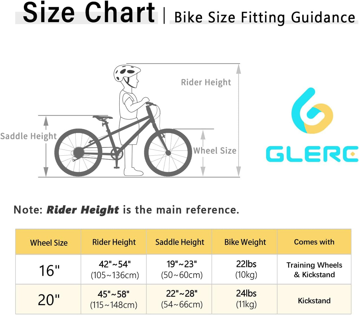 Glerc kinderfiets 16 inch BGG1029A16blu