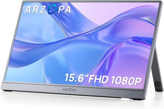 Draagbare Monitor 15,6" – Extra Scherm – Mobiel Beeldscherm – Laptop Monitor – Tweede Beeldscherm – Ultradun en Lichtgewicht – Full HD IPS met HDR10 – Grijs