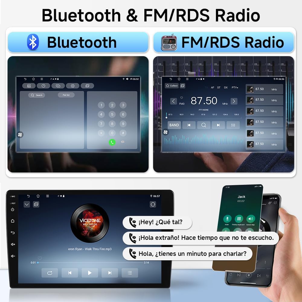 2 + 64 GB autoradio voor Jeep Compass 2010-2016 touchscreen tablet scherm multimediaspeler met draadloze Carplay Android Auto Bluetooth FM (4-Core, 2 + 64 GB)