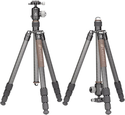 Leofoto - Urban - Carbon Statief met Kogelkop - Max. Hoogte: 166 cm - Eenvoudig te gebruiken - Kogelkop draait 360 graden - LX-284CT + XB-38