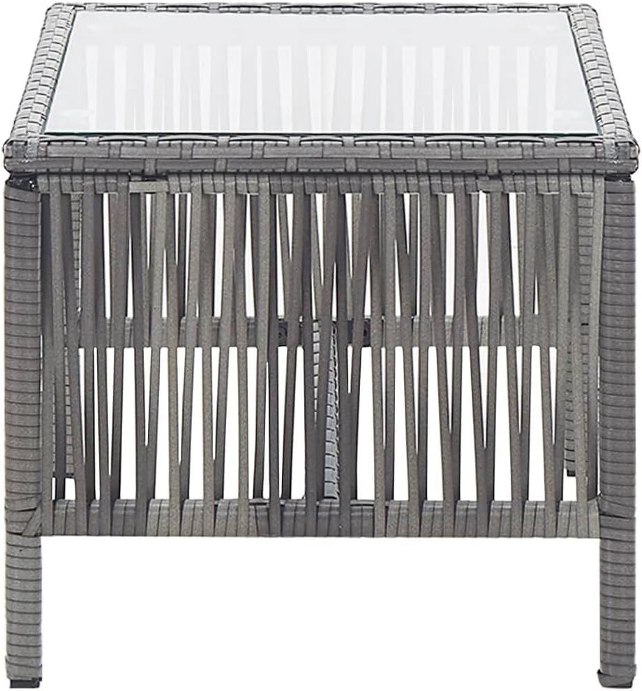 vidaXL Lounge Set with Cushions 4-Piece Garden Set Furniture Set Garden Outdoor Set Garden Furniture Garden Furniture Set Lounge Furniture Lounge Set Poly Rattan Anthracite - QUORE