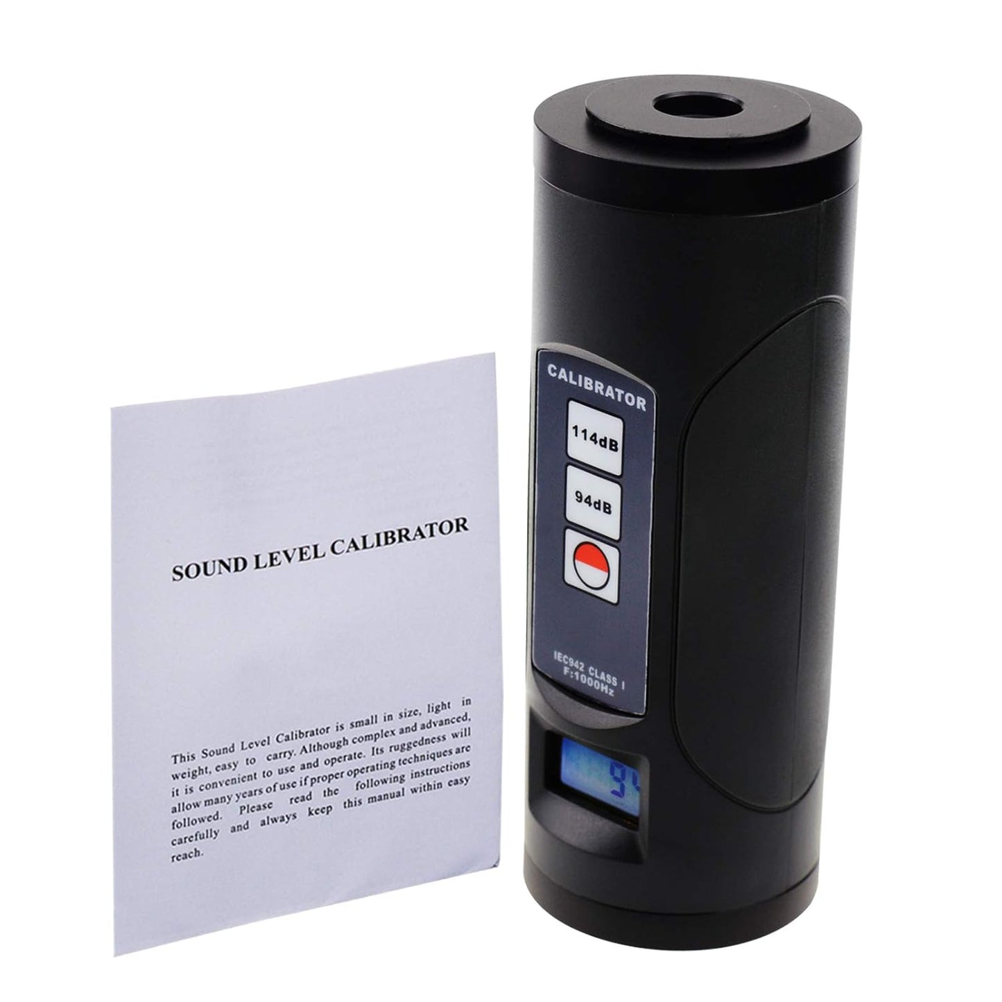 Geluidsniveaumeter, Kalibratie, 94 dB & 114 dB, Geluidsdrukniveau 1 inch en 1/2 inch, Microfoon, Ruisonderdrukking, Digitaal Gereedschap, Lcd-display, Display met Achtergrondverlichting.