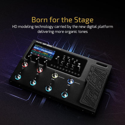 Gitaar Multieffect Processor – Multieffectpedaal – Effectenpedaal – Gitaarprocessor – Modeling Pedaal – Inclusief Tas en 10 Voetschakelaar-Toppers – 140 Effecten, 45 Ampmodellen en 40 IR-Kastsimulaties – USB Audio Interface
