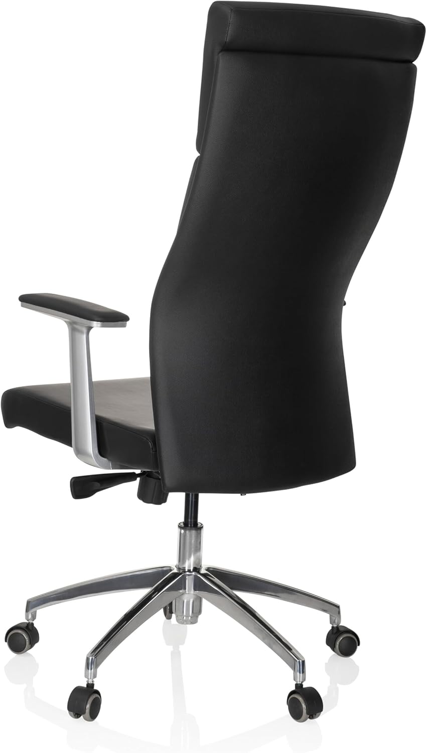 hjh OFFICE 600400 directiestoel MONZA 20 leder zwart bureaustoel bureaustoel bekleed hoge rugleuning