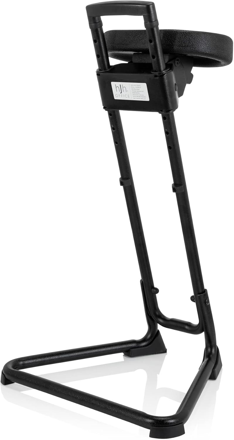 hjh OFFICE 830010 Stahulp TOP Work 32 hardschuim/metaal werkkruk staande stoel ergonomisch, hoogte en helling verstelbaar