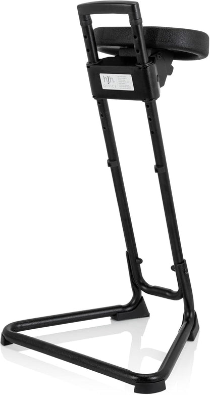 hjh OFFICE 830010 Stahulp TOP Work 32 hardschuim/metaal werkkruk staande stoel ergonomisch, hoogte en helling verstelbaar