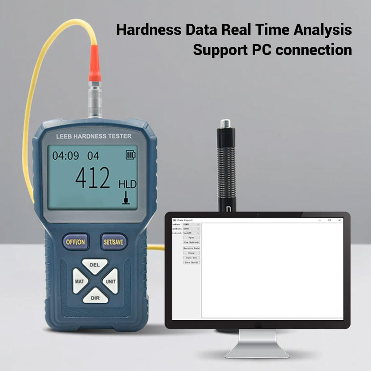 Metalen Hardheidsmeter EU-Stekker – Digitale Hardheidsmeter – Metaalhardheidstester – Hardheidstester – Hardheidstestapparatuur – ±6% Nauwkeurigheid – 128x64 LCD-Display Met Achtergrondverlichting