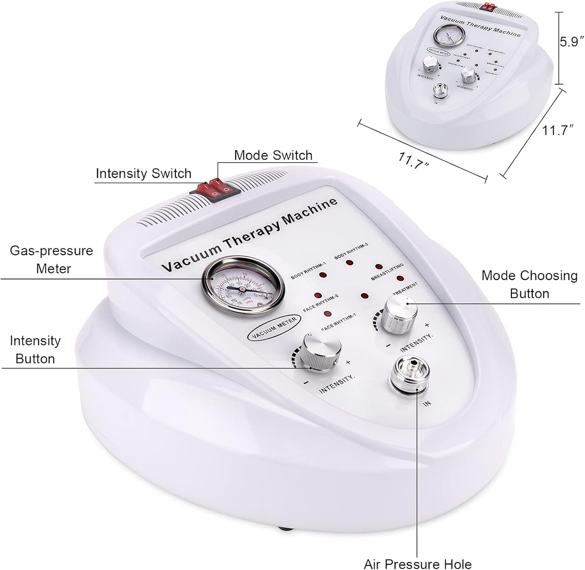 Meifuly Vacuüm cupping therapiesets met 30 kopjes en 3 pompen, verstelbare zuig- en 6 modi vacuümtherapiemachines