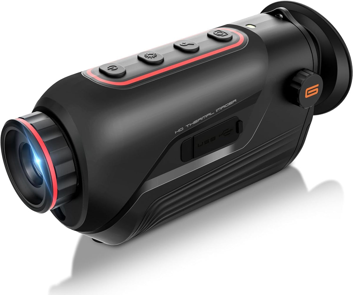 GOYOJO Handheld warmtebeeldmonoculair, met 15 mm brandpuntlens 256 x 192 (25 Hz) en geïntegreerde draadloze connectiviteit voor realtime delen, 6 kleurenpaletten voor elke verkenner (15 mm)