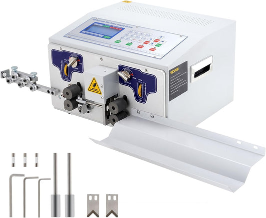 VEVOR Elektrische stripmachine, automatische stripmachine SWT508-JE Microcomputergestuurd LCD-display voor het verwerken van draden inclusief PVC/Teflon/siliconen kabels
