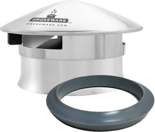 Smokeware All Weather BBQ-schoorsteenventilator voor Kamado Joe Junior & Big Green Egg Minimax (Inclusief siliconenadapter)