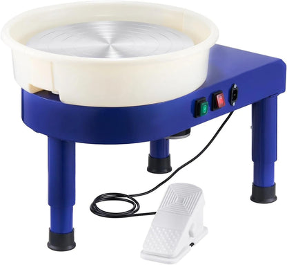 450W 35cm Electric Pottery Wheel 35cm Turntable Potters Wheel for Adults Ceramic Forming Machine with Adjustable Speed Pedal and Handle for Children Beginners DIY Clay Art DIY Clay