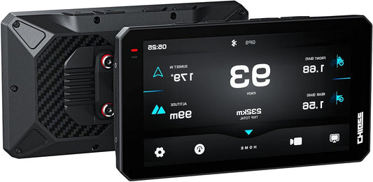 CHIGEE AIO-6 MAX Motorcycle Carplay Android Car GPS Navigation System, 2000nits, STARVIS HDR 6.0 inch LCD, 60FPS,5G Wi-Fi BT, IPX9 Waterproof, Support Siri Google Assistant, Dedicated App - QUORE