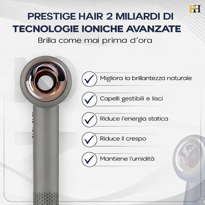 Professionele ionische haardroger (grijs)