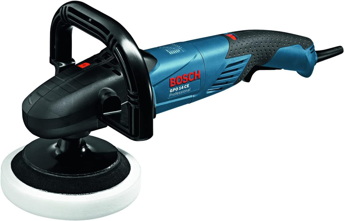 Bosch Professional polijstmachine GPO 14 CE (1400 watt, onbelast toerental 750-3000 min-1, incl. extra handgreep, D-handgreep) & Bosch Accessories Polijstspons, 170 Mm, 1 Stuks
