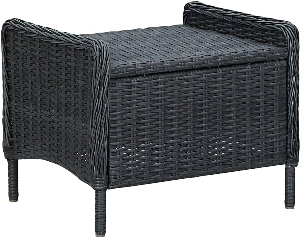 Verstelbare Tuinstoel – Lounge Chair – Relaxstoel – Balkonstoel – Tuinzetel – Gepoedercoat Stalen Frame – Inclusief Voetenbank