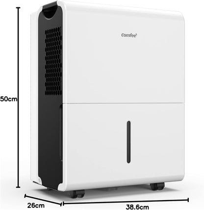 Luchtontvochtiger – Ontvochtiger – Vochtvreter – Air Dehumidifier – Vochtverwijderaar – Energiebesparend – 30 Liter Per Dag Capaciteit - QUORE
