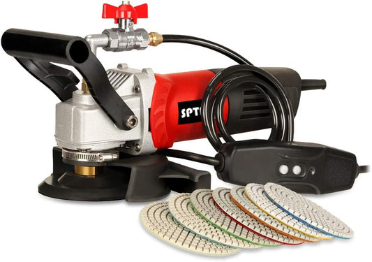 SPTA 230 V 800 W waterpolijstmachine, nat polijstmachine, elektrisch, voor steen, met variabele snelheid, voor marmer, beton, graniet, terras