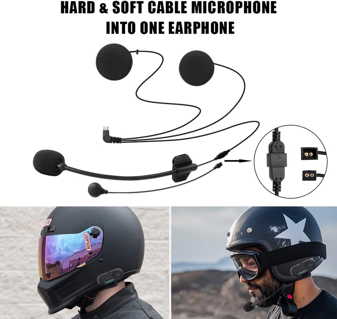 FreedConn T-COM VB Bluetooth headset, helm intercom, communicatiesysteem voor motorfietsen, GPS, FM-radio, handsfree, bereik 800 m, 2-3Riders Pairing dubbelpak