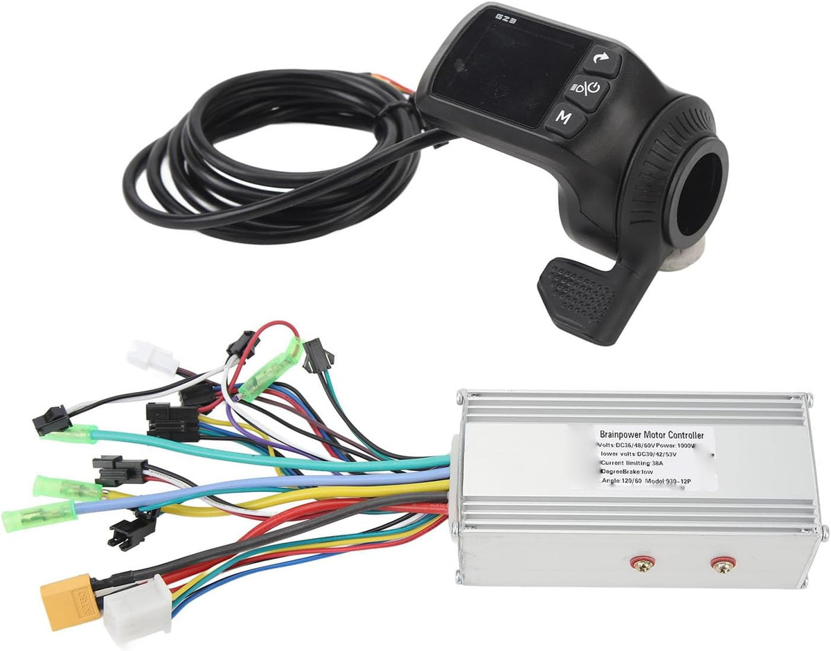 Motor Borstelloze Controllerkit, 36V 48V 60V 1000W 38A 3-modus Sinuscontroller met Waterdicht Paneel, voor Vervanging van Elektrische Fietsen