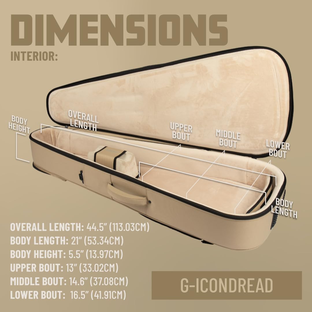Gator Cases ICON serie Premium weerbestendige gigbag voor akoestische gitaren met TSA bagageslot-vriendelijke ritstrekkers (G-ICONDREAD)