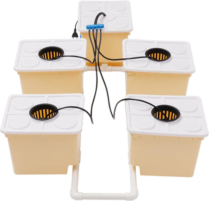 OUKANING Indoor and Outdoor Hydroponic Grow System, 11 Litres, Hydroponics Grow System, Home Grow Kit for Flowers and Herbs - QUORE