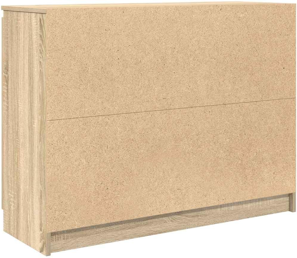 Sideboard – Opbergmeubel – Dressoirkast – Hal kast – Buffetkast – Rook Eiken – Duurzaam Bewerk Hout – Compact Formaat 100,5x35x76 cm