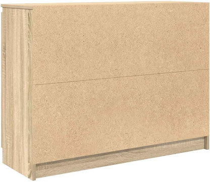 Sideboard – Opbergmeubel – Dressoirkast – Hal kast – Buffetkast – Rook Eiken – Duurzaam Bewerk Hout – Compact Formaat 100,5x35x76 cm