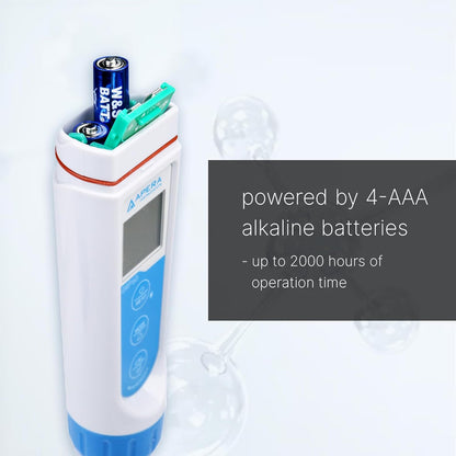 Apera Instruments PC60 Premium 5-in-1 multiparameter-meter (pH-waarde, geleidbaarheid/EC, TDS, zoutgehalte, temperatuur, pH 0,01/1% nauwkeurigheid, verwisselbare elektrode, waterdicht)
