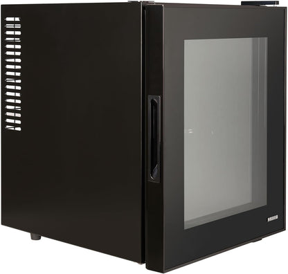 Corby Eton 35L glazen deur minibar in zwart en zwart – EU-stekker