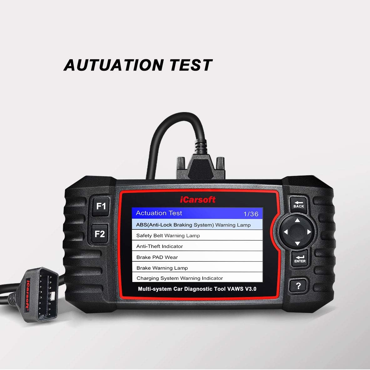 iCarsoft VAWS V3.0 professioneel en krachtig diagnostisch apparaat voor Audi/VW/Seat/Skoda-voertuigen met OBD II, scherm 10 cm/4,0 inch TFT LCD