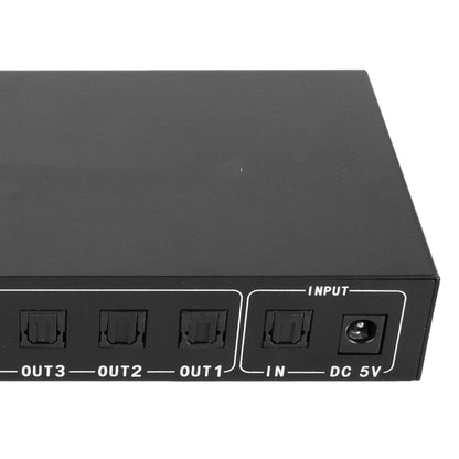 FT18 Digitale Optische Splitter 1 in 8 uit, SPDIF Toslink Glasvezel Audiosplitter voor Cd-speler, Dvd-speler, Ontvanger, Ondersteuning LPCM2.0 DTS AC3, Plug (EU-stekker)