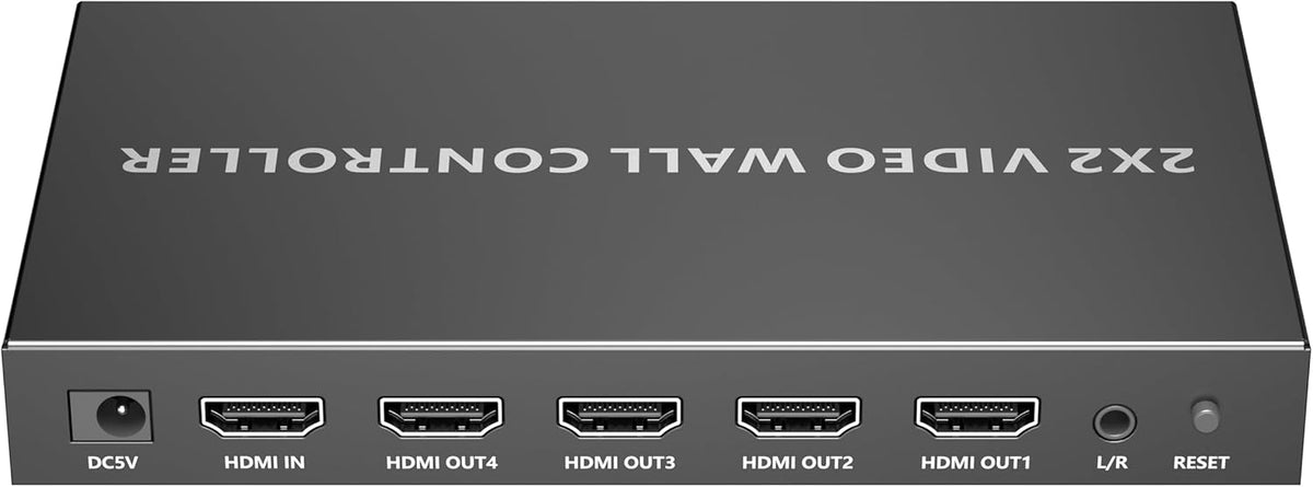 PremiumCord HDMI-wandcontroller, 1 video-ingang voor 4 displays, 8 weergavemodi, Full HD 1080p 60 Hz, HDMI 1.4, HDCP 1.4, metalen design, zwart