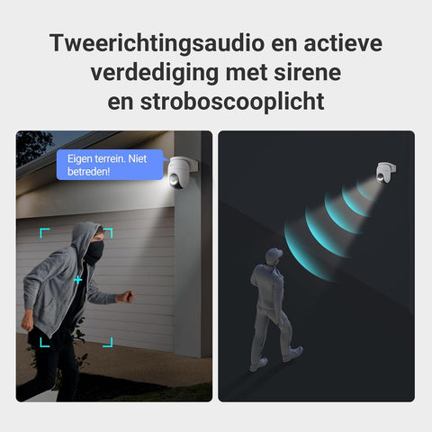 Beveiligingscamera Buiten - WiFi-bewakingscamera - Camerabewaking - Ddraadloos - Batterijen - Automatische Tracking - AI-Detectie - Personen - Voertuigen - AOV-Modus - Kleurennachtzicht - Tweerichtingsaudio - WiFi 6 - Wit