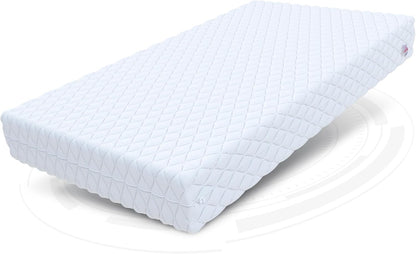 FDM Orthia Pocketveringmatras, 120 x 200 cm, 7-zones, hardheid H3, middelhard), 17 cm hoog, polyurethaanschuim, tweezijdige overtrek, afneembaar, wasbaar