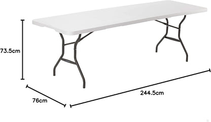Lifetime Klaptafel, graniet, wit, 244,5 x 76,1 x 73,6 cm