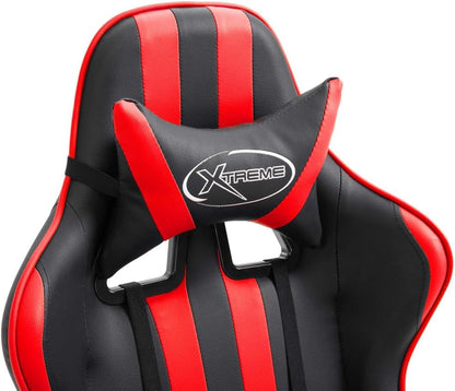 Gamingstoel – Bureaustoel – Gamestoel – Draaistoel – Ergonomische Stoel – Verstelbare Hoogte – Kantelmechanisme – Rood-Zwarte PU Bekleding