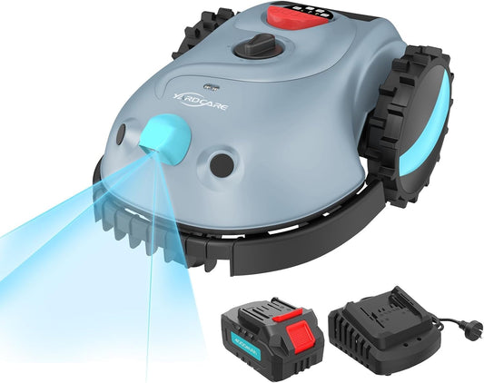 V100 Robotmaaier zonder Grensdraad, met Visuele NNavigatie, Obstakeldetectie (150 soorten), Geluidsarme Robotmaaier met 4Ah-accu, Vervangende Messen, Gericht maaien, max. 150 m²