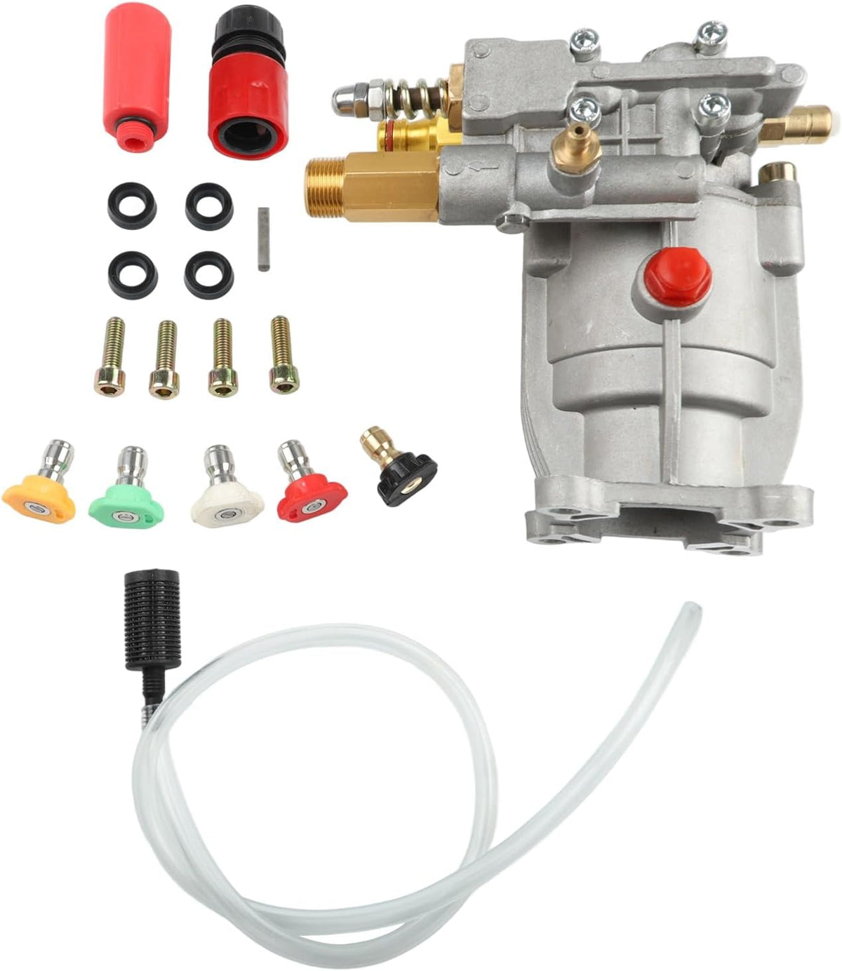 Horizontale Hogedrukreiniger Pomp – Hogedrukpomp – Waterpomp – Drukpomp – Krachtpomp – 3/4" As – 2400-2750 PSI – Onderhoudsvrij Geanodiseerd Aluminium
