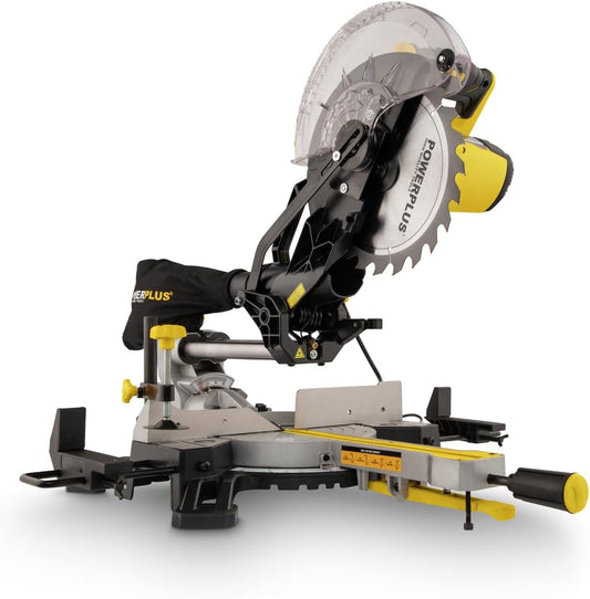 Powerplus electric mitre saw POWX075730S - 2100W telescopic saw, Ø254mm - straight & mitre - laser - with 1 acc.