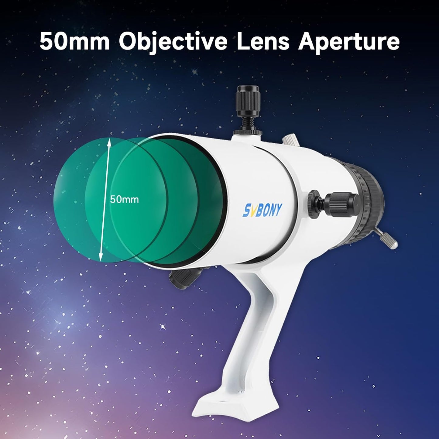 Guide Scope – Leidkijker – Mini Telescope – Autoguiding Lens – Achromatische Refractor – 50mm Lensdiameter – Dubbele Spiraalvormige Focuser