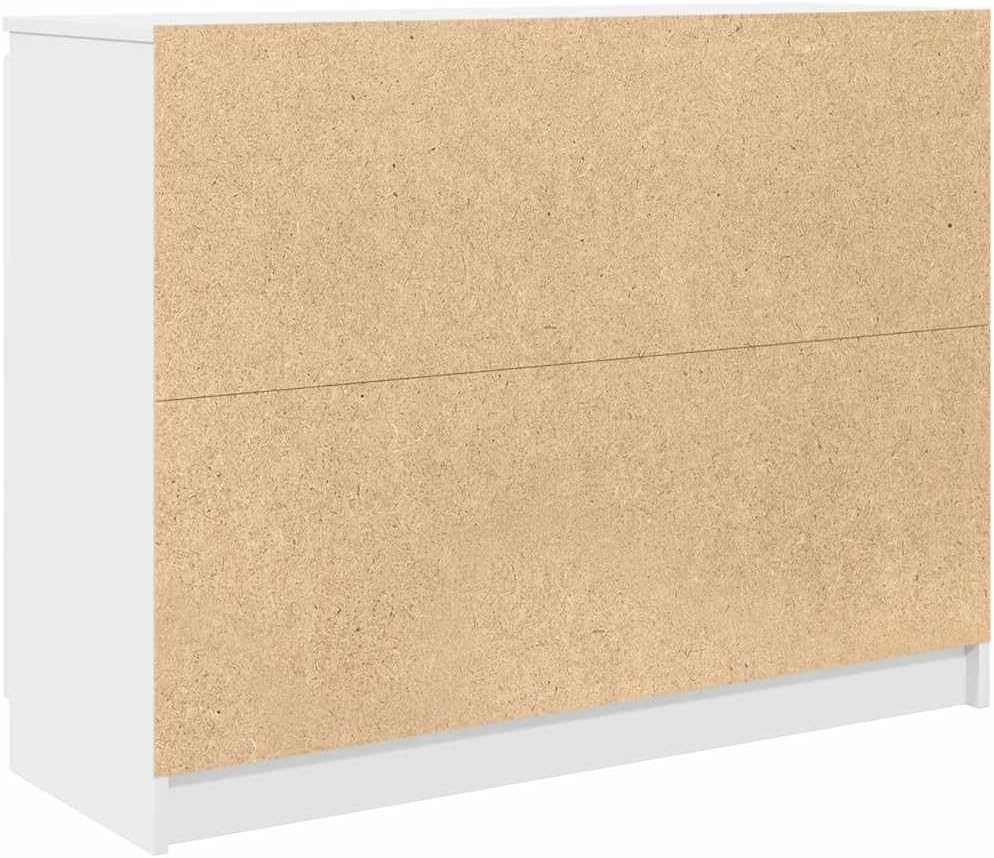 vidaXL Dressoir met lades 100,5x35x76 cm spaanplaat wit, opbergkast, dressoirkast, gangkast, buffetkast, keukenopbergkast, woonkamer opbergkast
