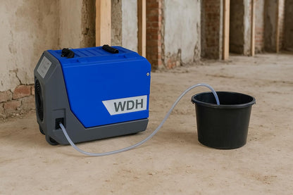 Bouwdroger – Luchtontvochtiger – Ontvochtigingsapparaat – Droogmachine – Vochtverwijderaar – Tot 70 liter per dag – Geïntegreerde condenspomp
