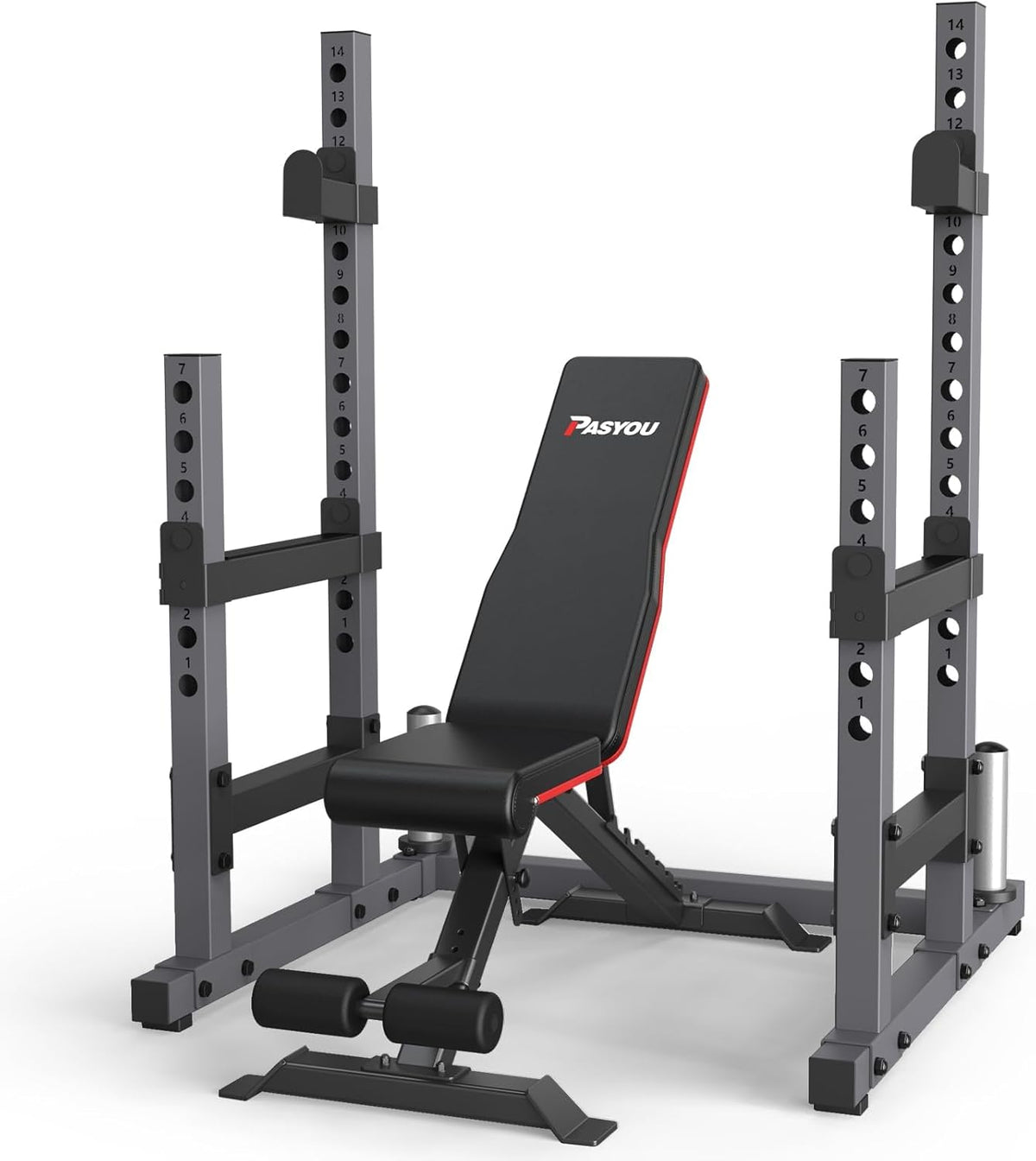 PASYOU SR30 Multifunctional Barbell Rack, Reinforceable Dumbbell Holder Max. 800 kg, Training Device at Home - QUORE
