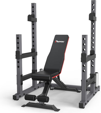 PASYOU SR30 Multifunctional Barbell Rack, Reinforceable Dumbbell Holder Max. 800 kg, Training Device at Home - QUORE