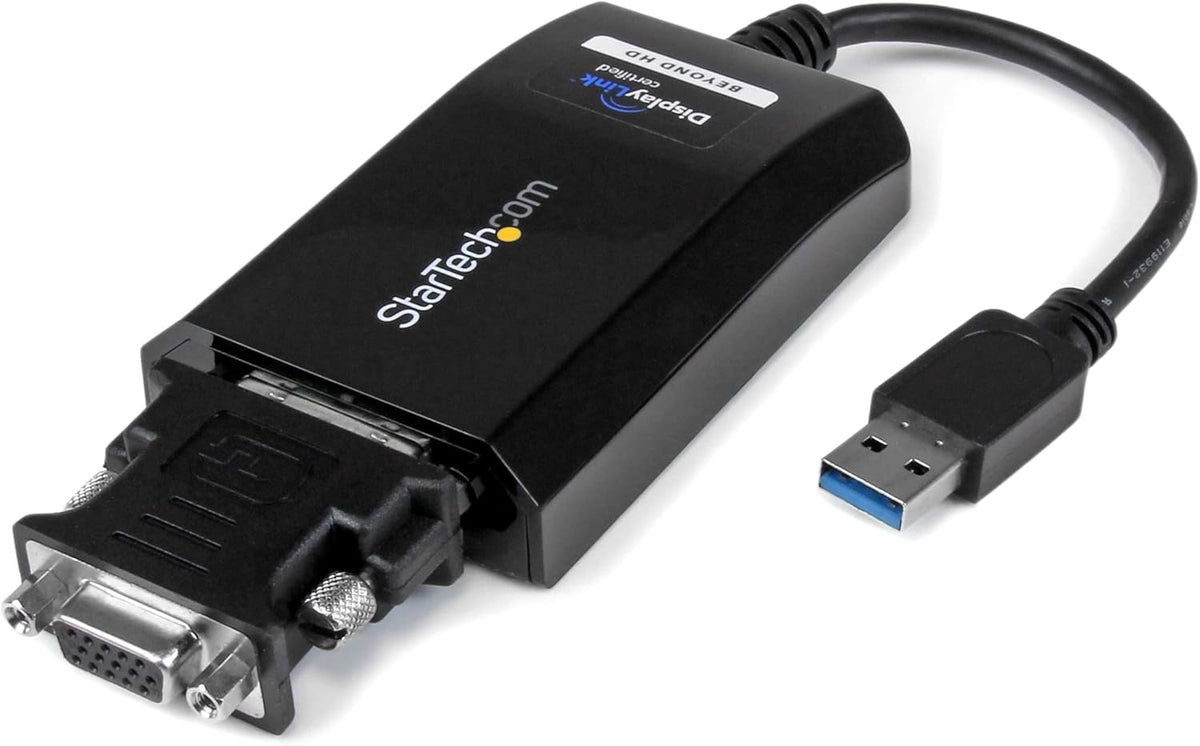 StarTech.com USB 3.0 naar DVI/VGA-adapter - 2048x1152 - Externe video- en grafische kaart - Dual Monitor Display Adapterkabel - Ondersteunt Mac & Windows (USB32DVIPRO)