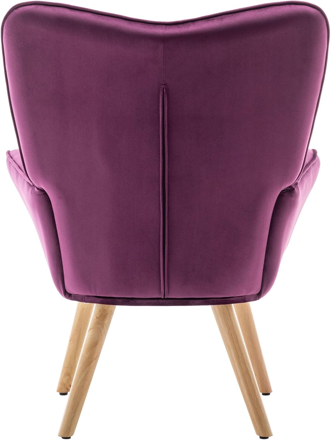 HollyHOME Fauteuil met Voetenbank Comfortabele Fauteuil Woonkamer Fluwelen Leesstoel Slaapkamer Accentstoelen Loungestoelen, Paars